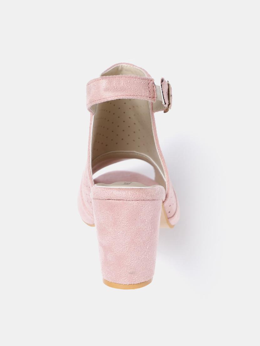 pink suede back strap sandals - 19665868 - Standard Image - 3