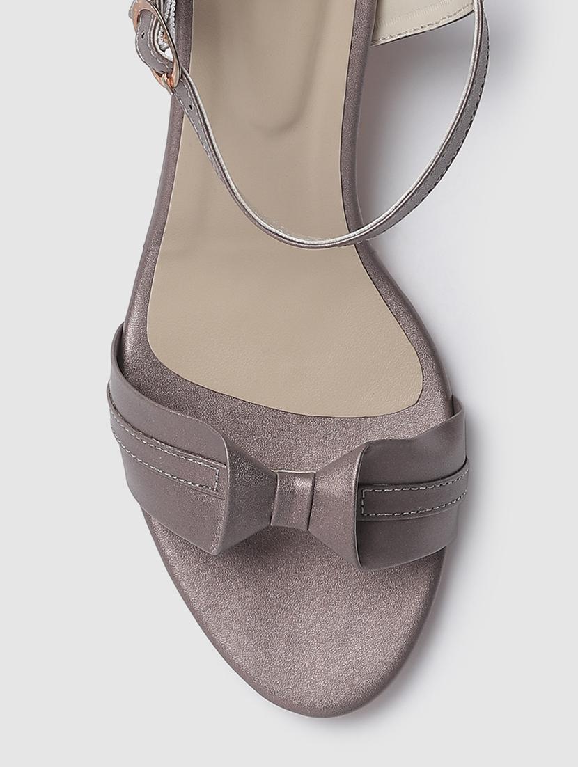 grey faux leather back strap sandals - 19665891 - Standard Image - 5