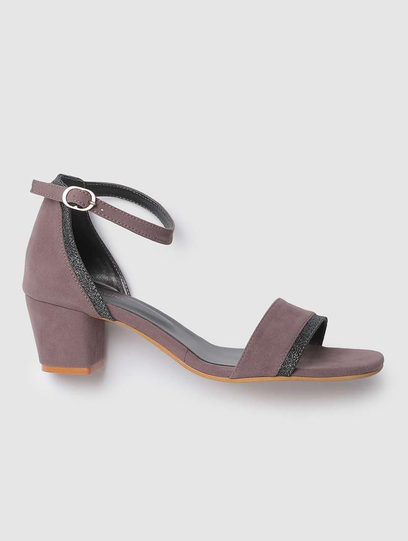 grey suede back strap sandals
