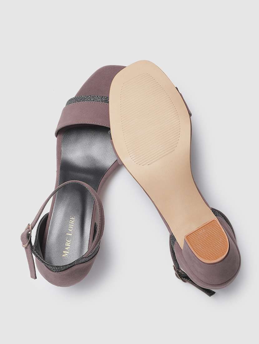 grey suede back strap sandals - 19665893 -  Standard Image - 3