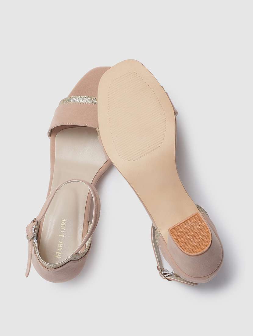 beige suede back strap sandals - 19665895 - Standard Image - 3