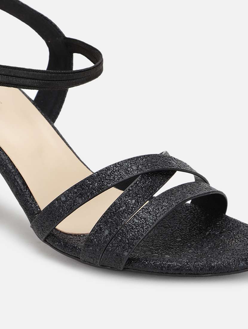 black pu back strap sandals - 19665908 -  Standard Image - 5