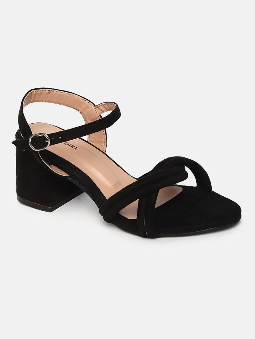black suede back strap sandals - 19665910 -  Zoom Image - 0
