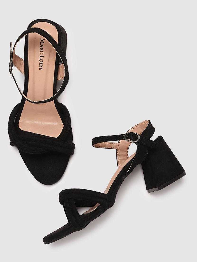 black suede back strap sandals - 19665910 - Standard Image - 3