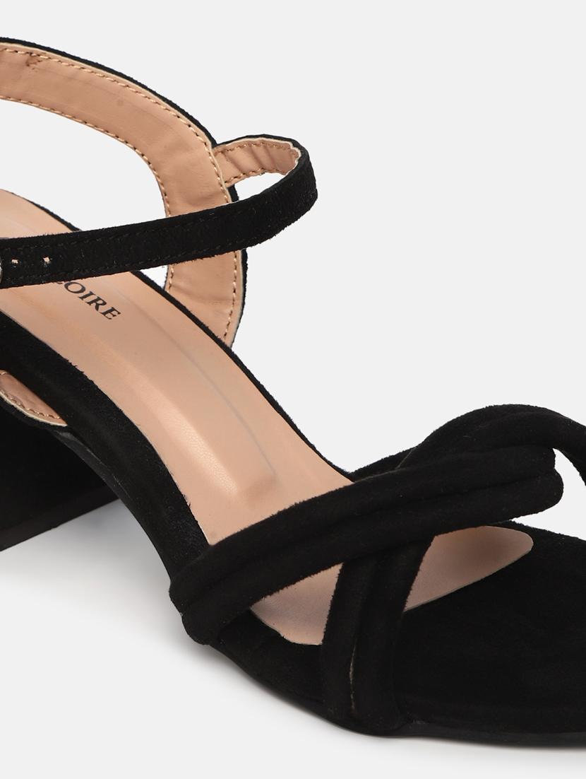 black suede back strap sandals - 19665910 - Standard Image - 5
