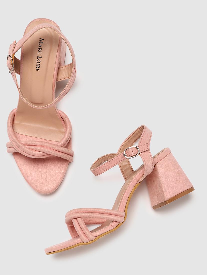 pink suede back strap sandals - 19665911 - Standard Image - 3