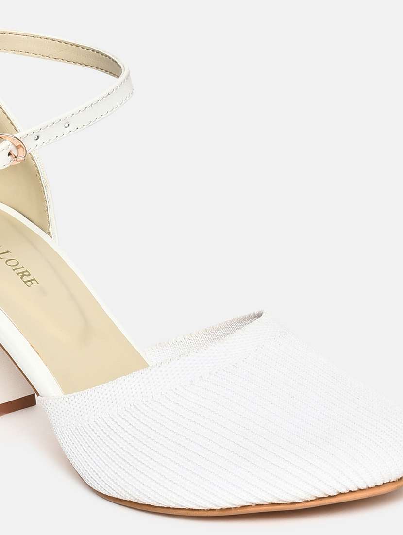 white mesh back strap sandals - 19665914 -  Standard Image - 5