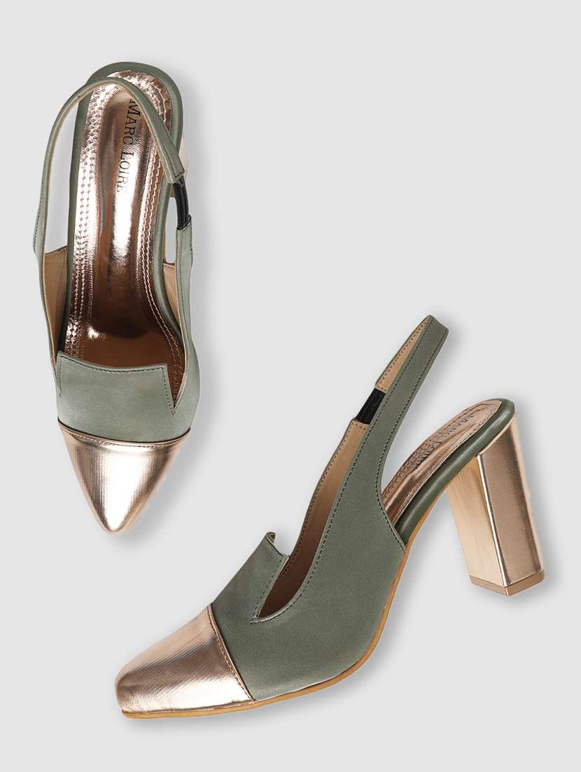 green tpu back strap sandals - 19665980 - Standard Image - 3