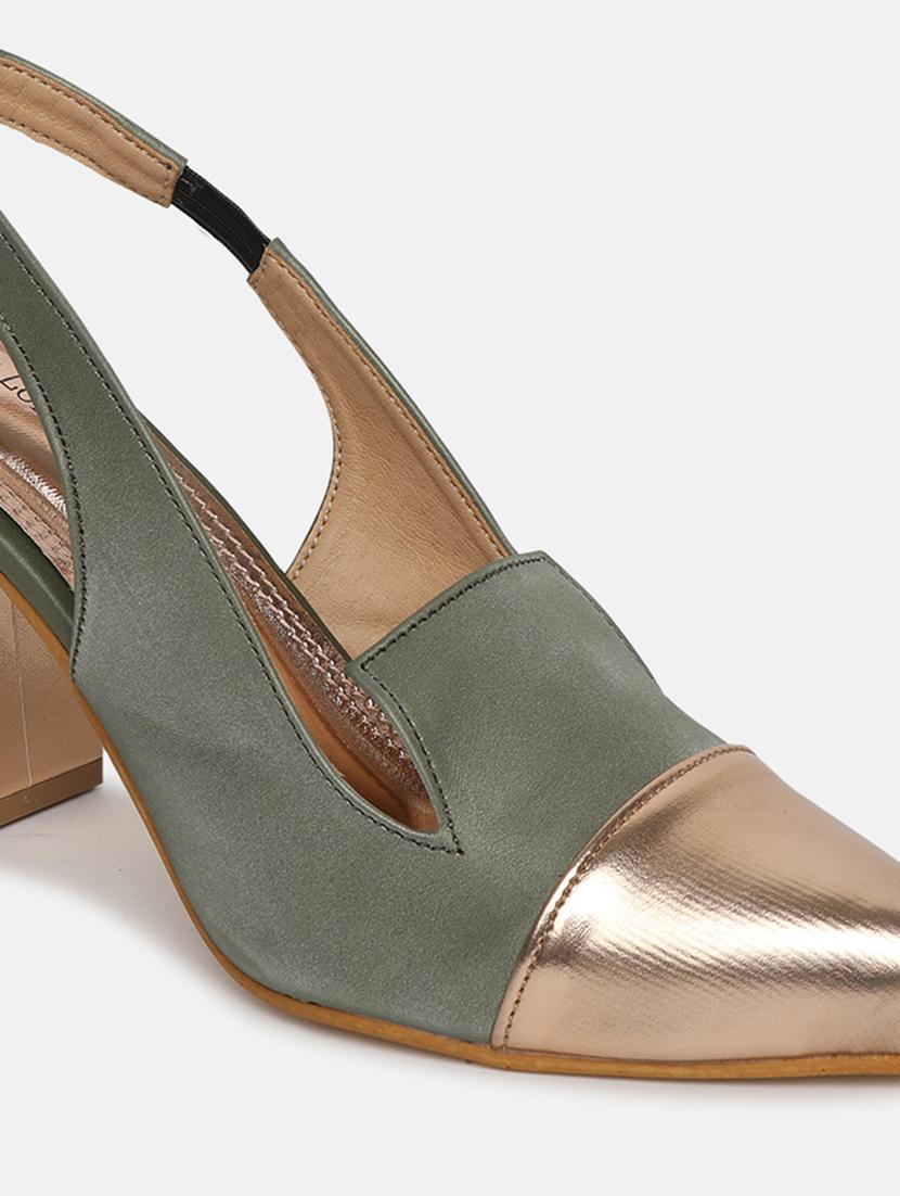 green tpu back strap sandals - 19665980 - Standard Image - 5