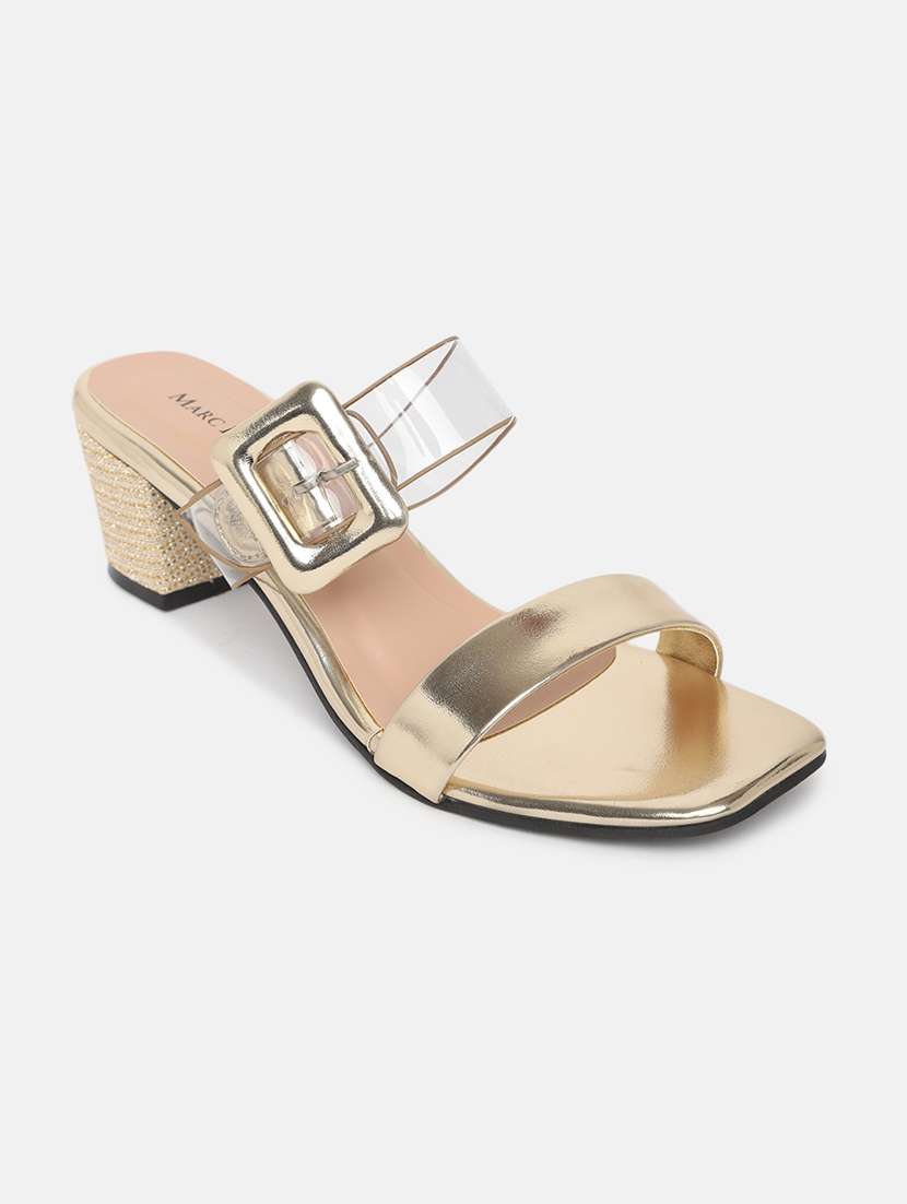 gold tpu slip on sandals - 19666004 - Zoom Image - 0
