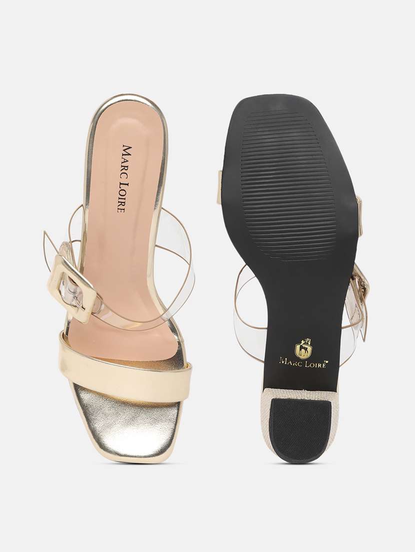 gold tpu slip on sandals - 19666004 - Standard Image - 3