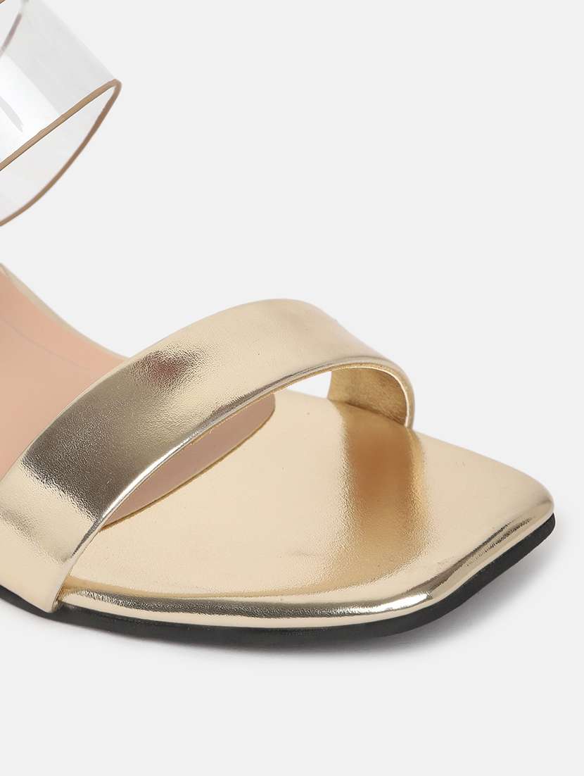 gold tpu slip on sandals - 19666004 - Standard Image - 5