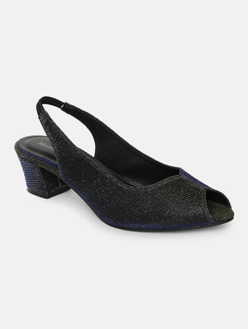 black pu back strap sandals - 19666050 - Zoom Image - 0