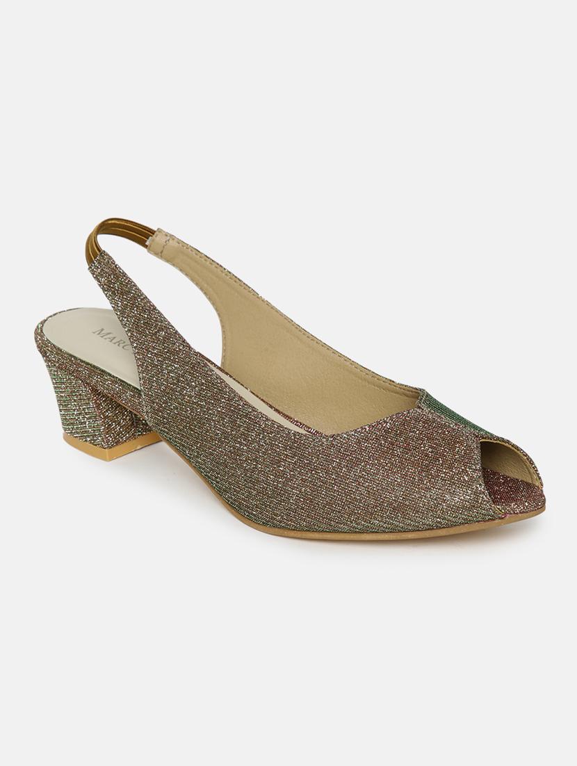 copper pu back strap sandals - 19666051 - Zoom Image - 0
