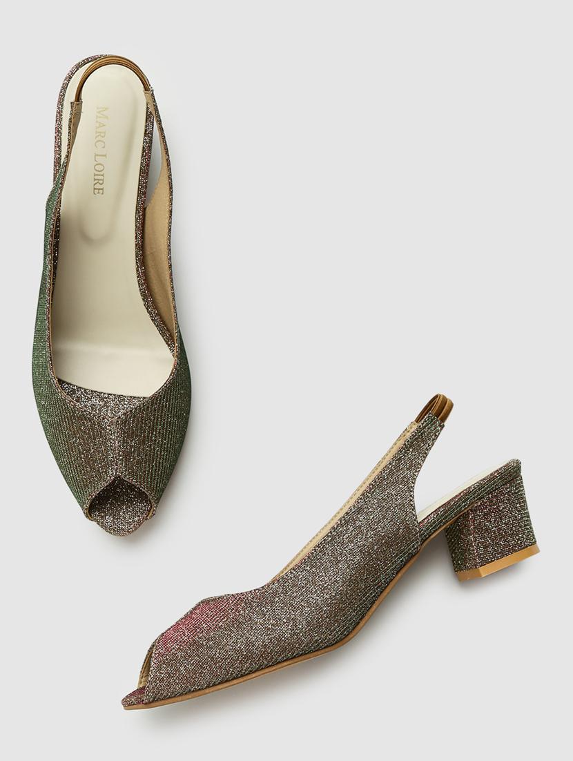copper pu back strap sandals - 19666051 - Standard Image - 3