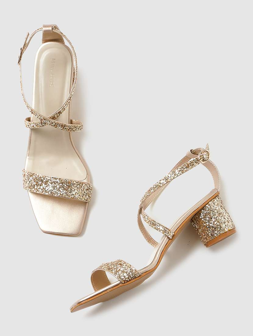 golden ankle strap sandal - 19666059 -  Standard Image - 3