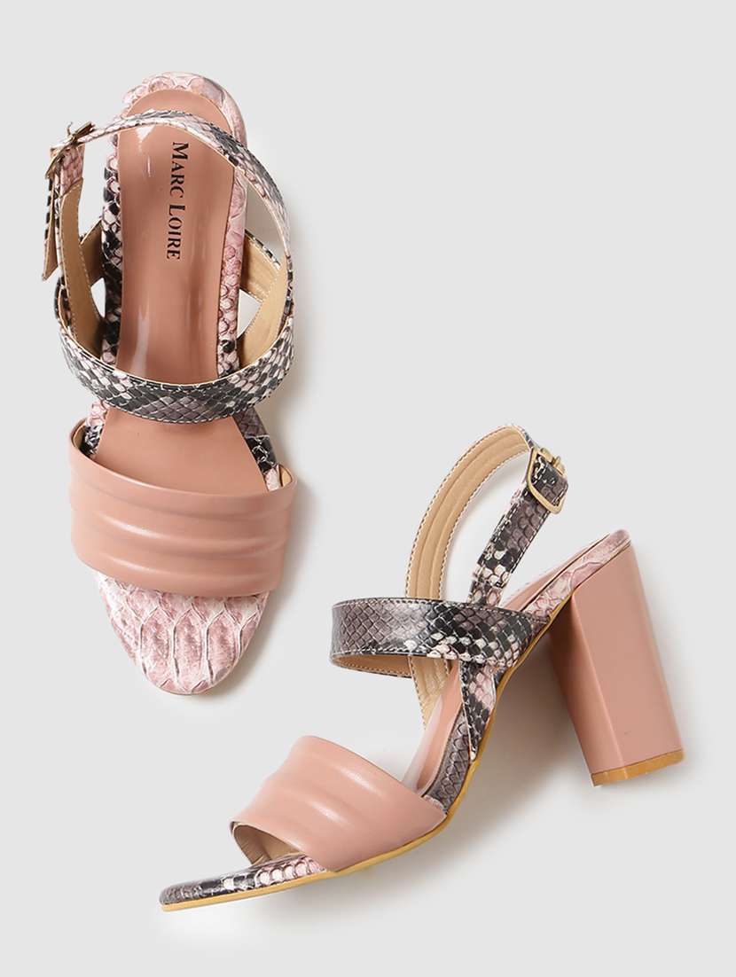 nude pu back strap sandals - 19666063 - Standard Image - 3