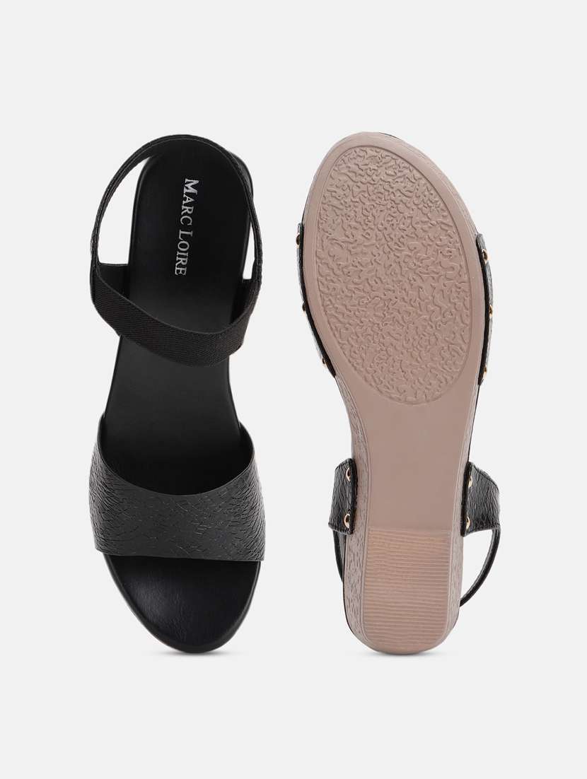 marc loire women beige solid wedge heels - 19666094 -  Standard Image - 3