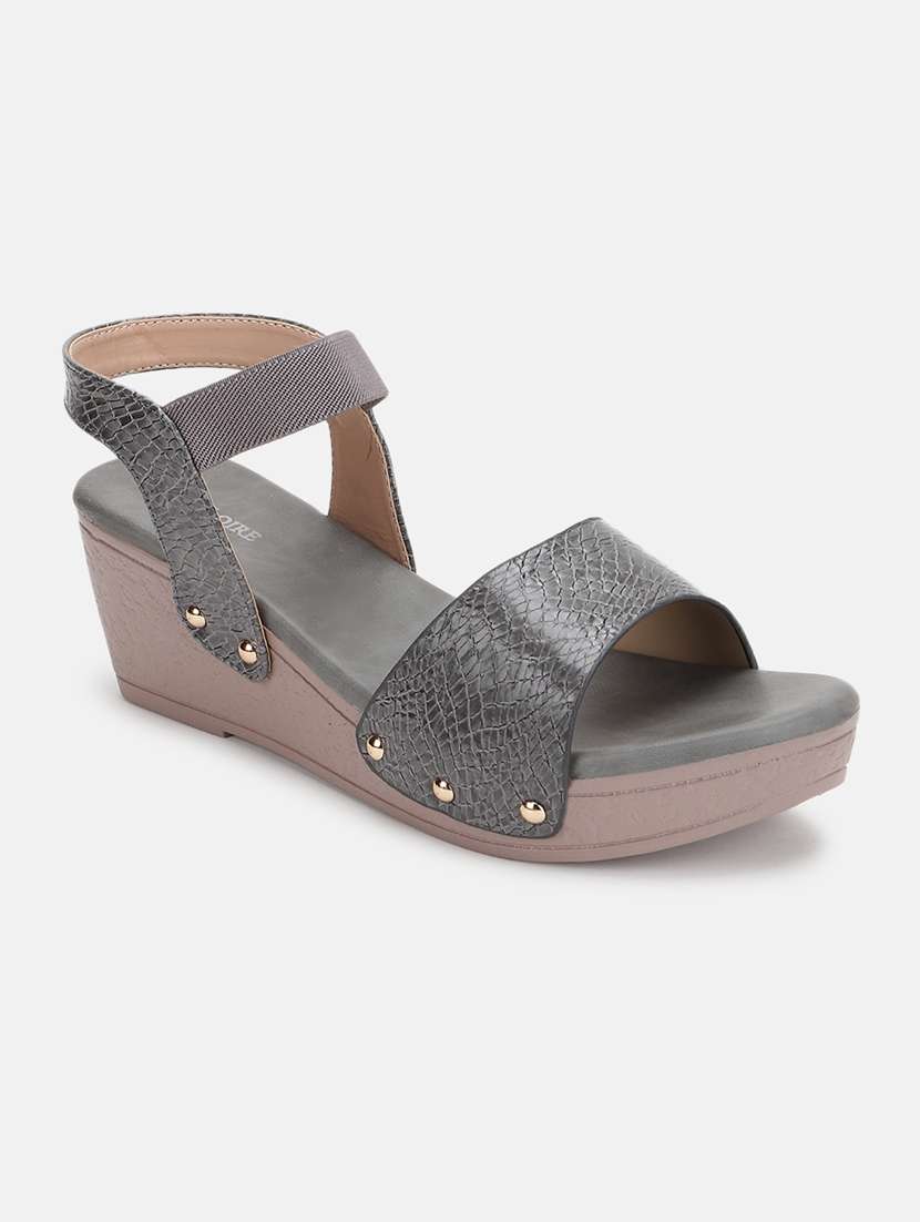 marc loire women beige solid wedge heels