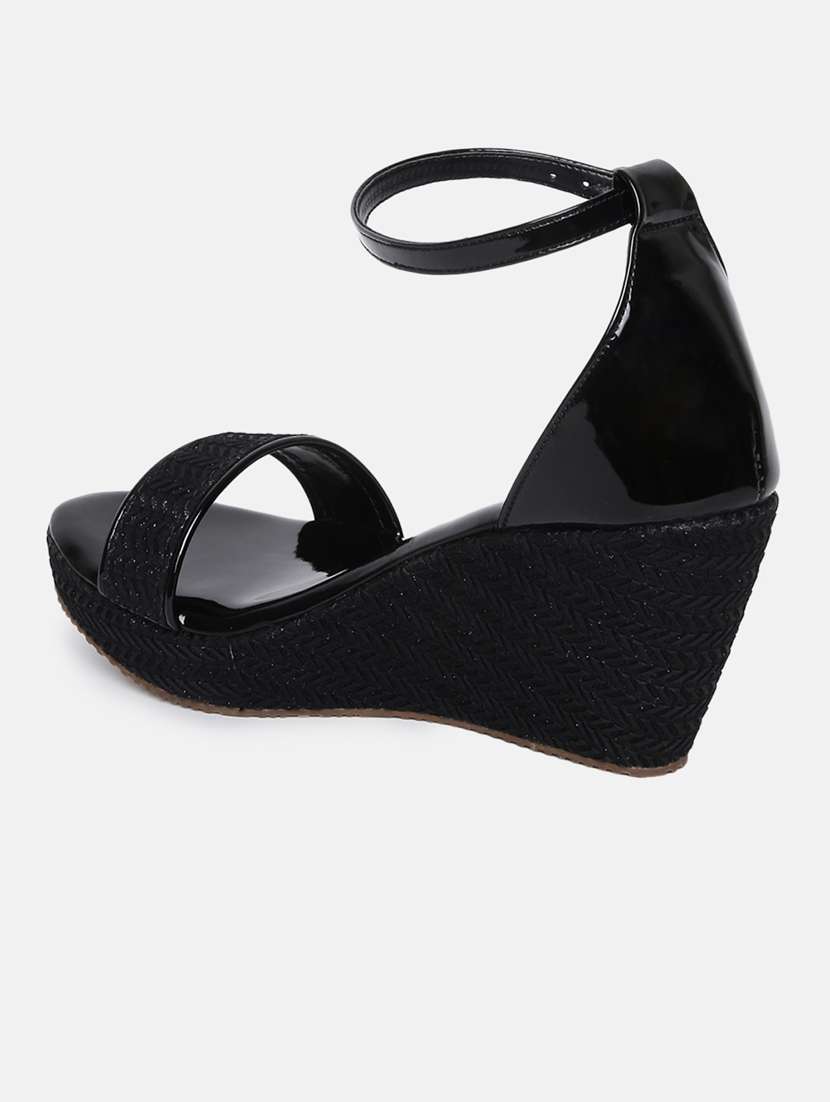 marc loire women black wedges - 19666105 -  Standard Image - 3