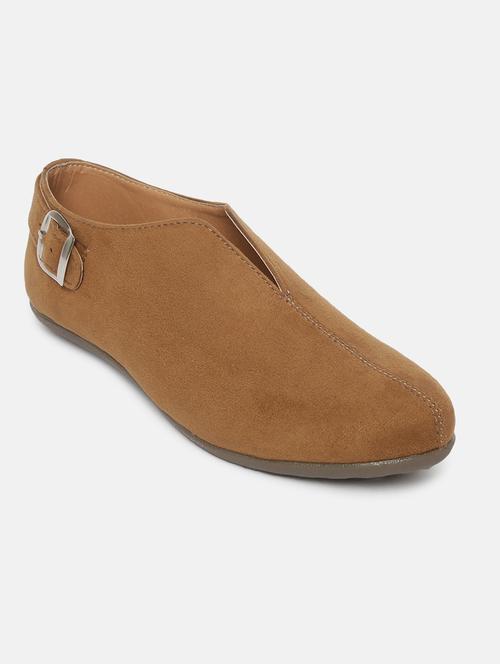 tan faux leather slip on casual shoes - 19666332 -  Standard Image - 0