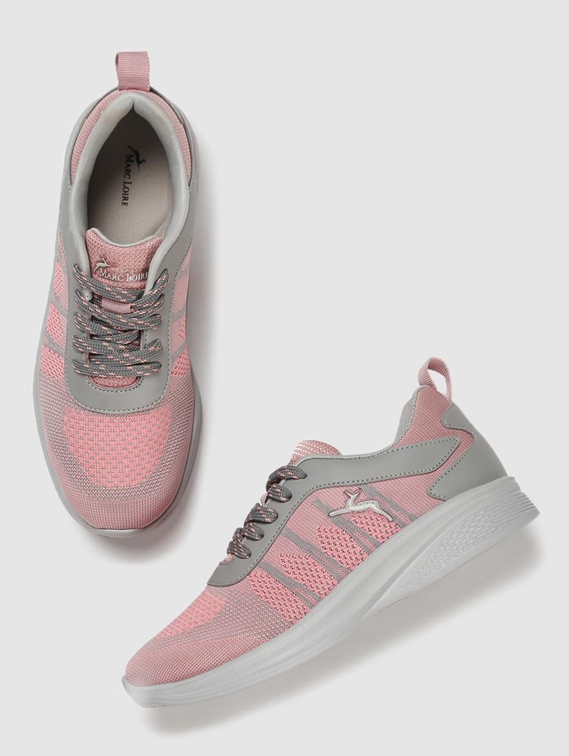 pink mesh laceup casual shoes - 19666337 - Standard Image - 3