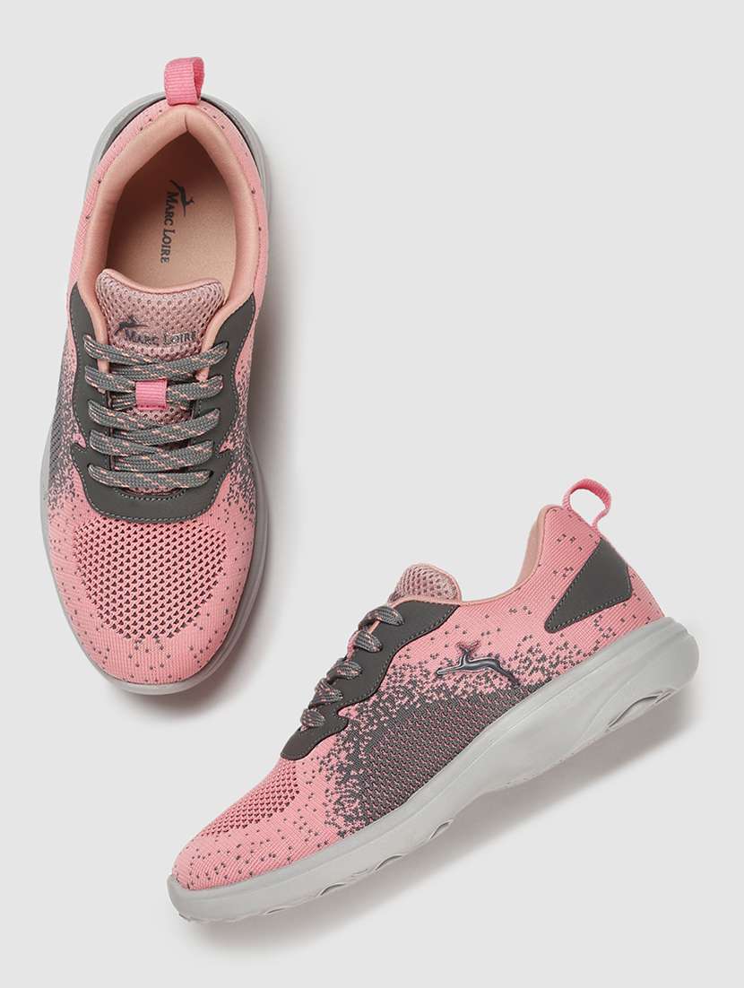 pink mesh laceup casual shoes - 19666339 -  Standard Image - 3