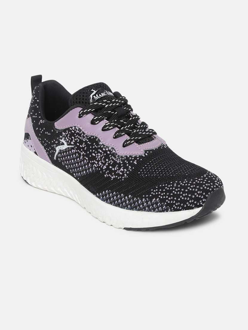 black mesh laceup casual shoes