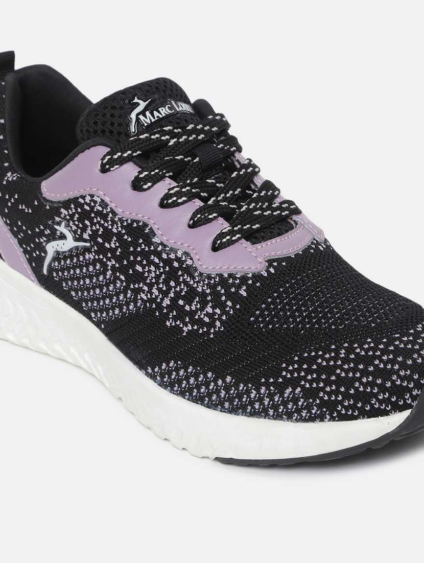 black mesh laceup casual shoes - 19666344 -  Standard Image - 5