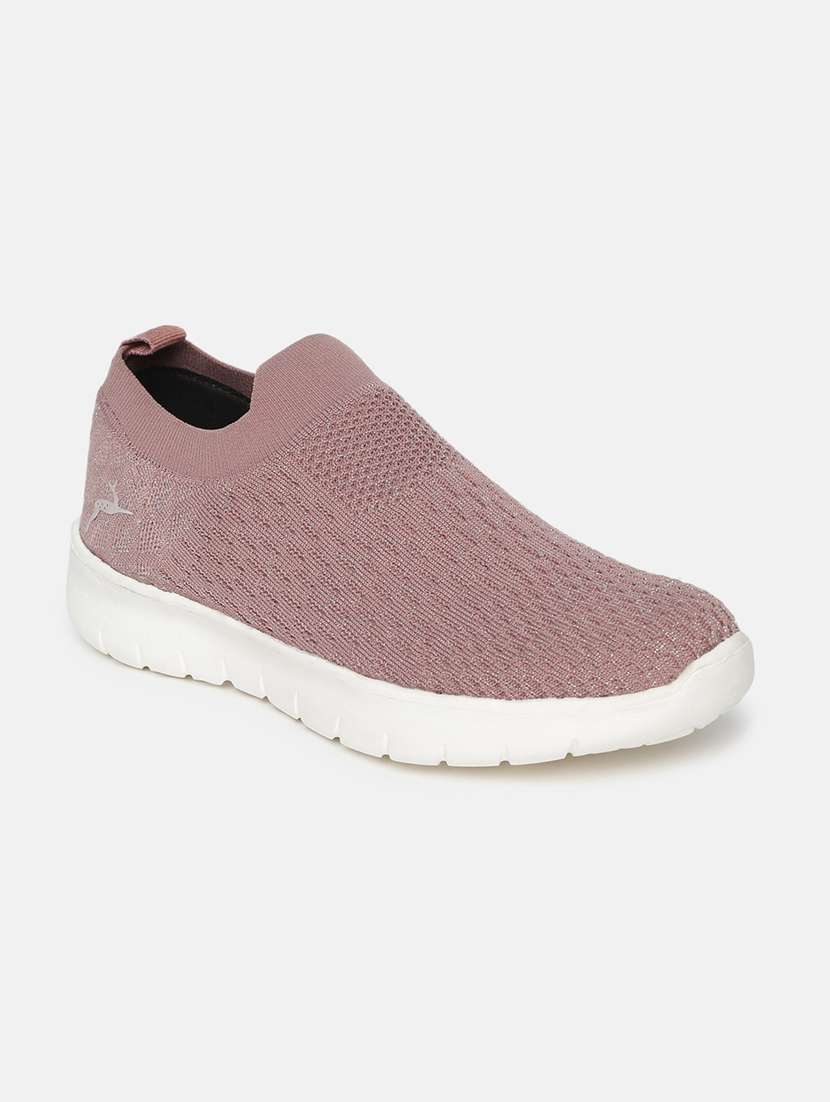 pink slip on casual shoe
