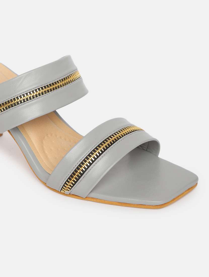 grey tpu slip on sandals - 19666360 -  Zoom Image - 0