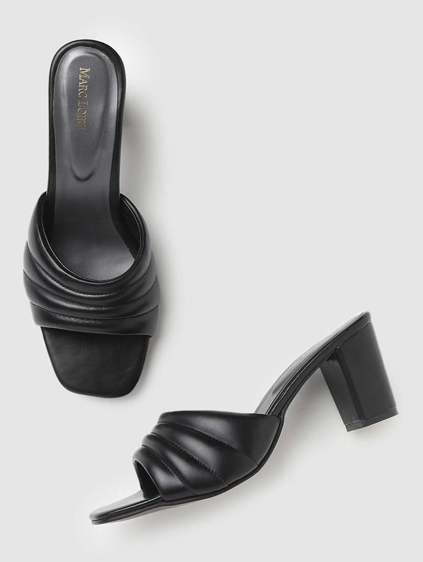 black tpu slip on sandals - 19666363 - Standard Image - 3