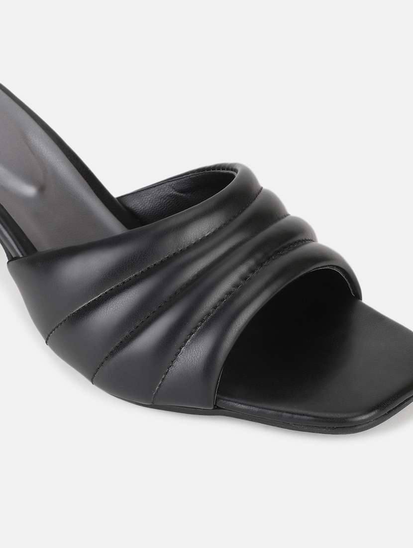 black tpu slip on sandals - 19666363 - Standard Image - 5