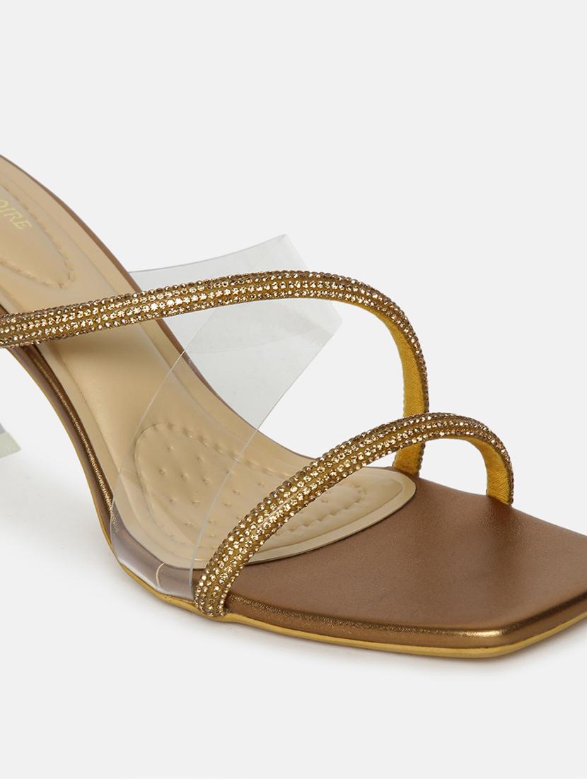 copper pu slip on sandals - 19666372 - Standard Image - 5
