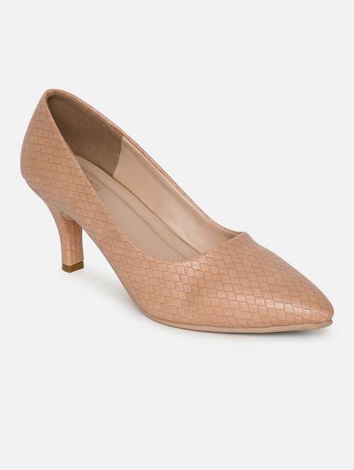 nude pu slip on pumps - 19666410 - Standard Image - 0