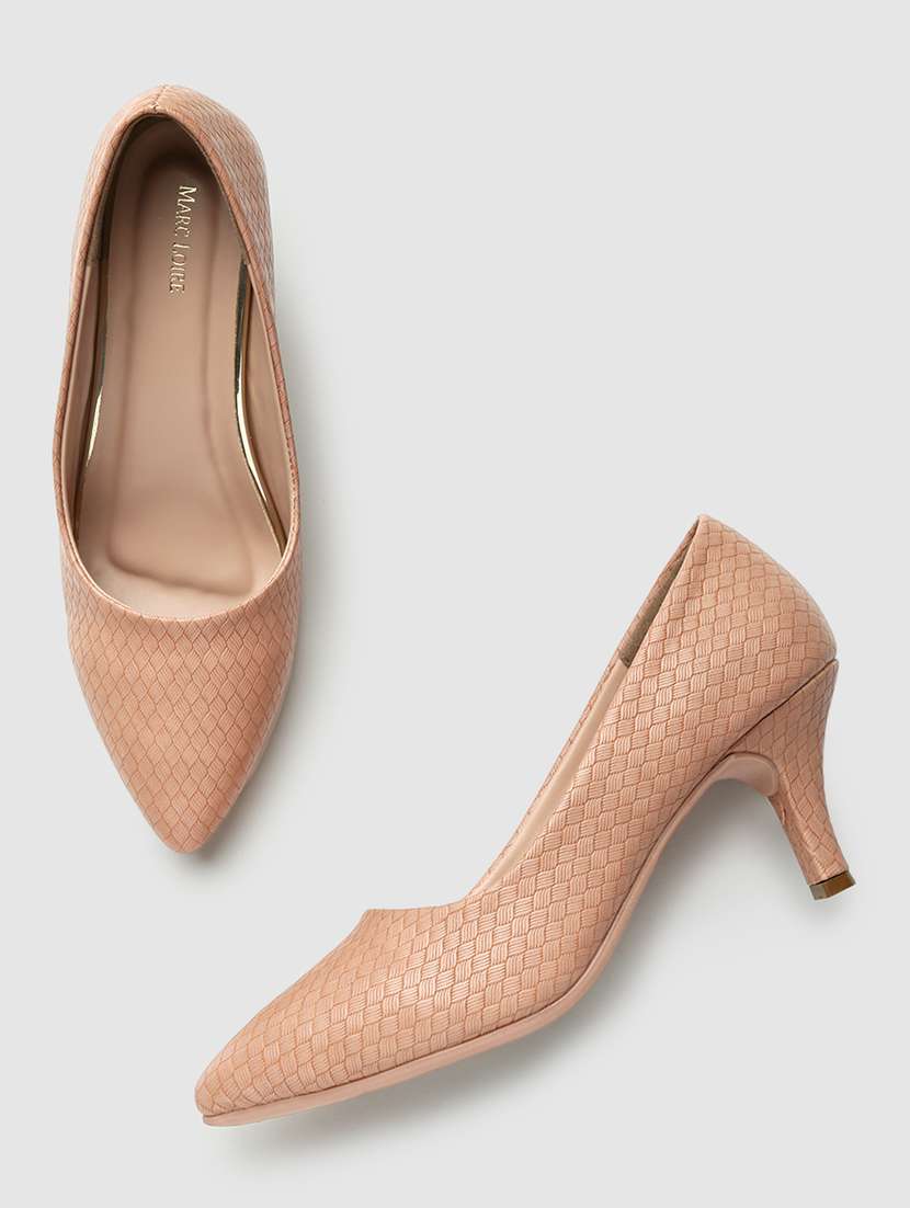 nude pu slip on pumps - 19666410 - Standard Image - 3