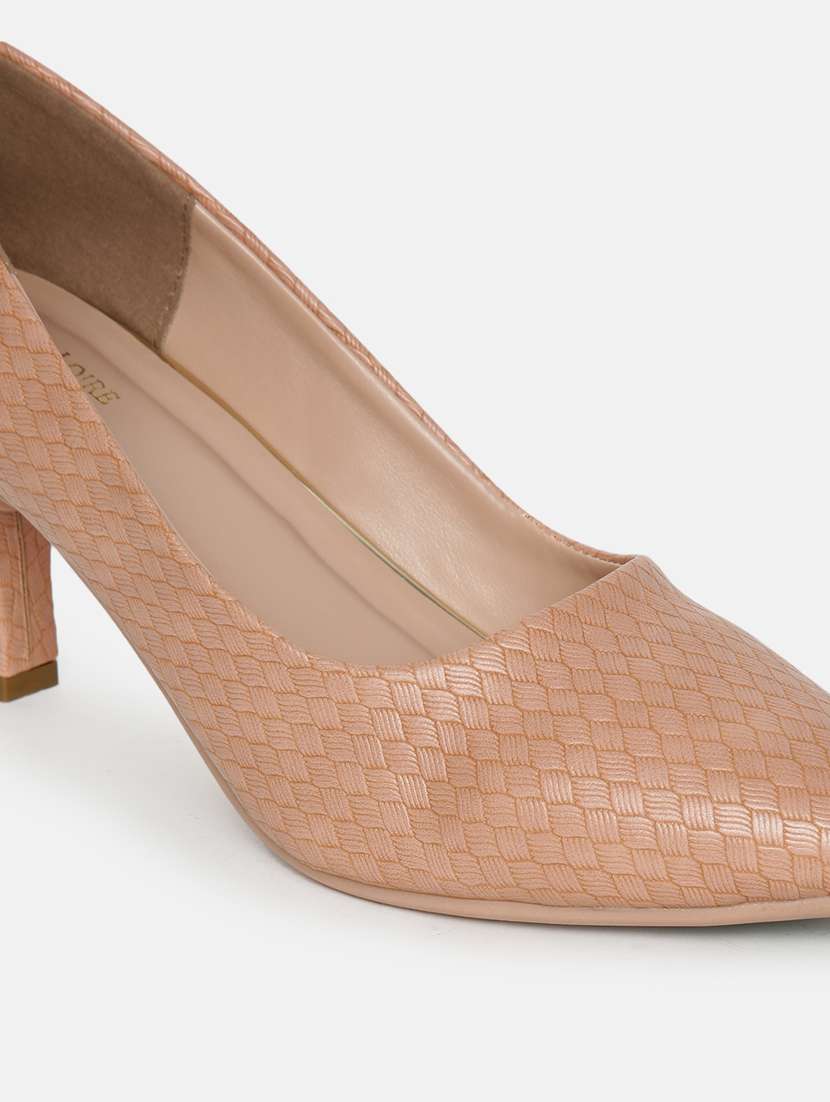 nude pu slip on pumps - 19666410 - Standard Image - 5