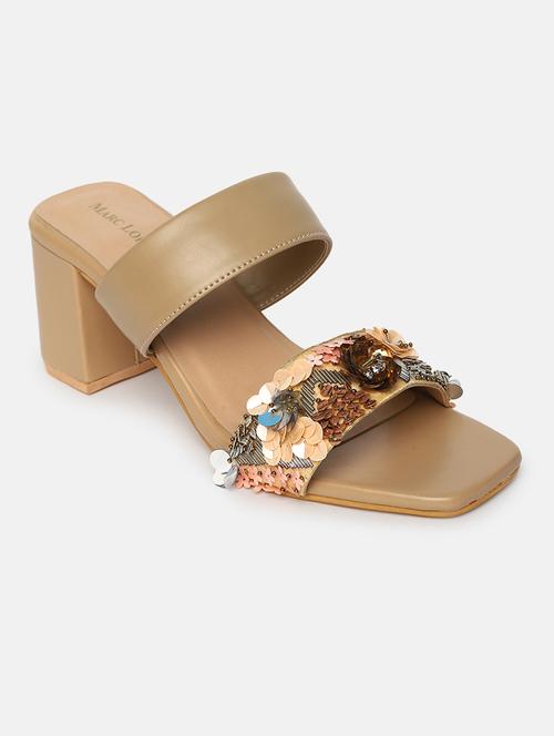 beige slip on sandal - 19666424 -  Standard Image - 0