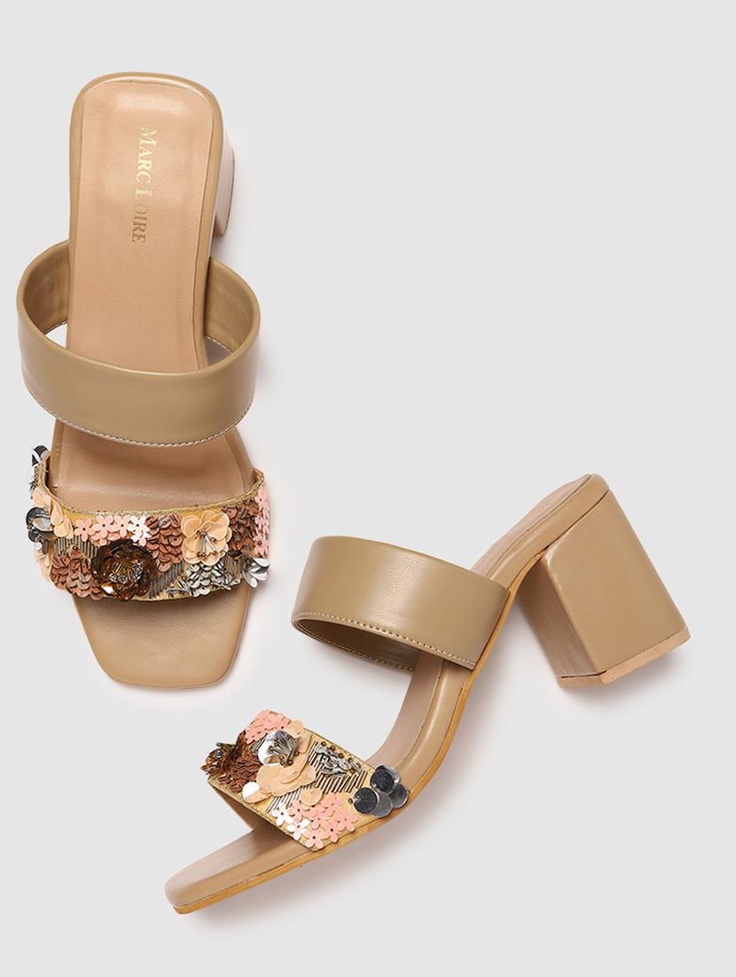 beige slip on sandal - 19666424 - Standard Image - 3