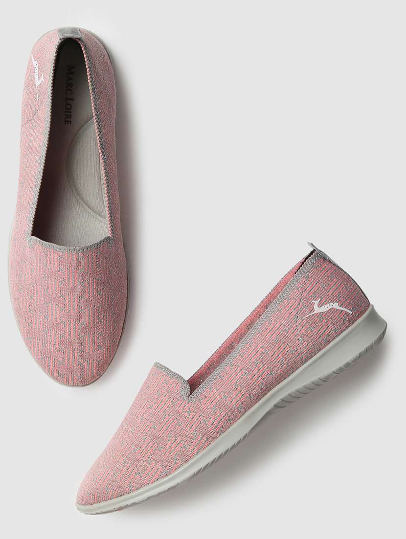 pink fabric slip on casual shoes - 19666466 -  Standard Image - 3