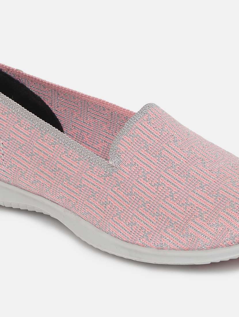 pink fabric slip on casual shoes - 19666466 -  Standard Image - 5