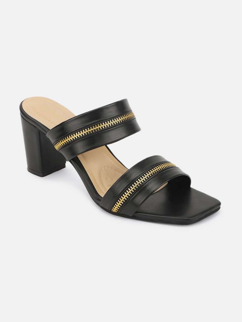 black tpu slip on sandals