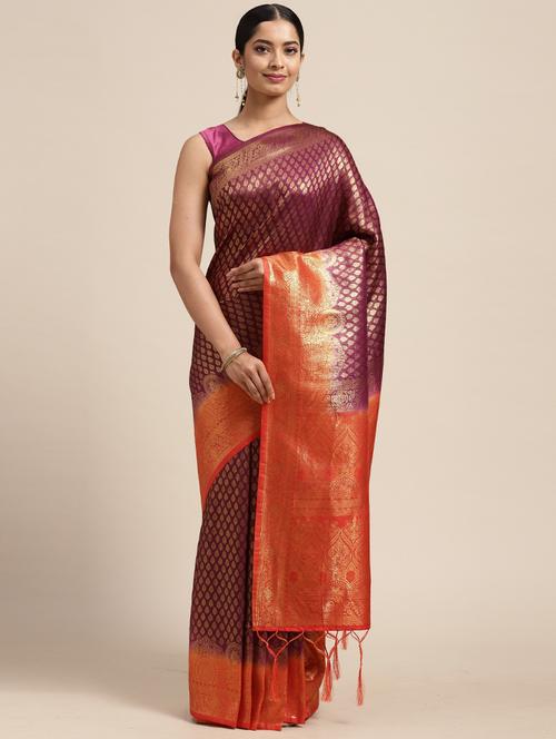 self designed woven saree with blouse - 19666557 - Standard Image - 0