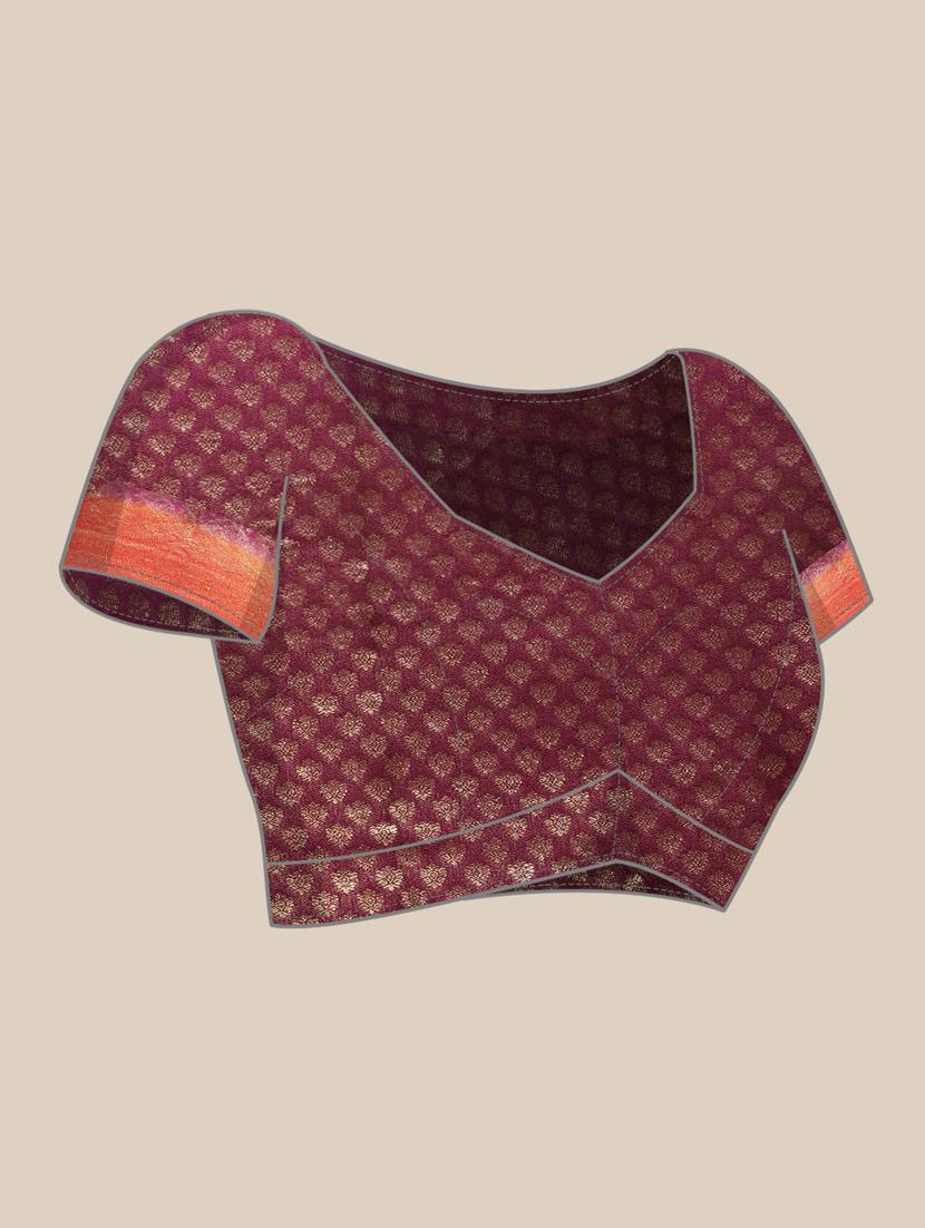 self designed woven saree with blouse - 19666557 - Standard Image - 3