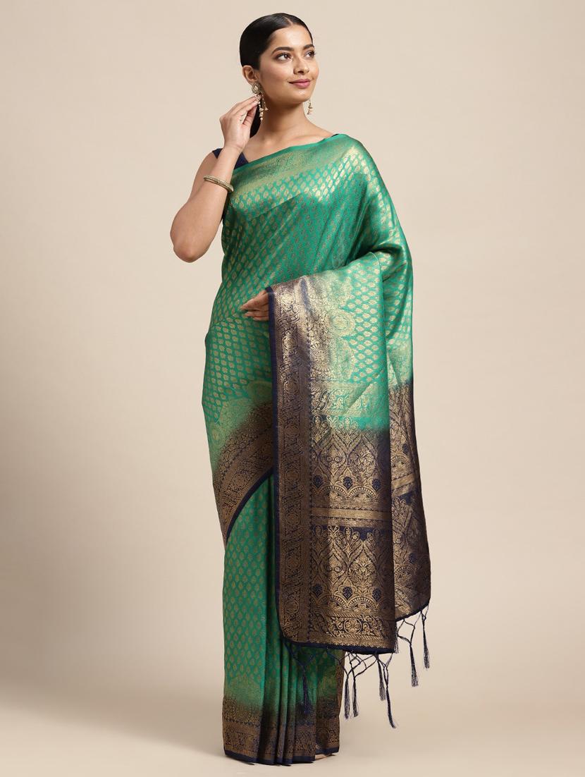 self designed woven saree with blouse - 19666561 - Zoom Image - 0