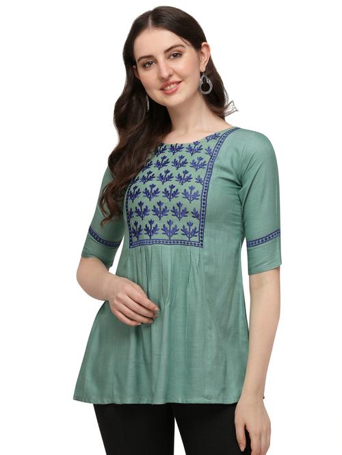 women's peplum round neck top - 19666628 - Standard Image - 0