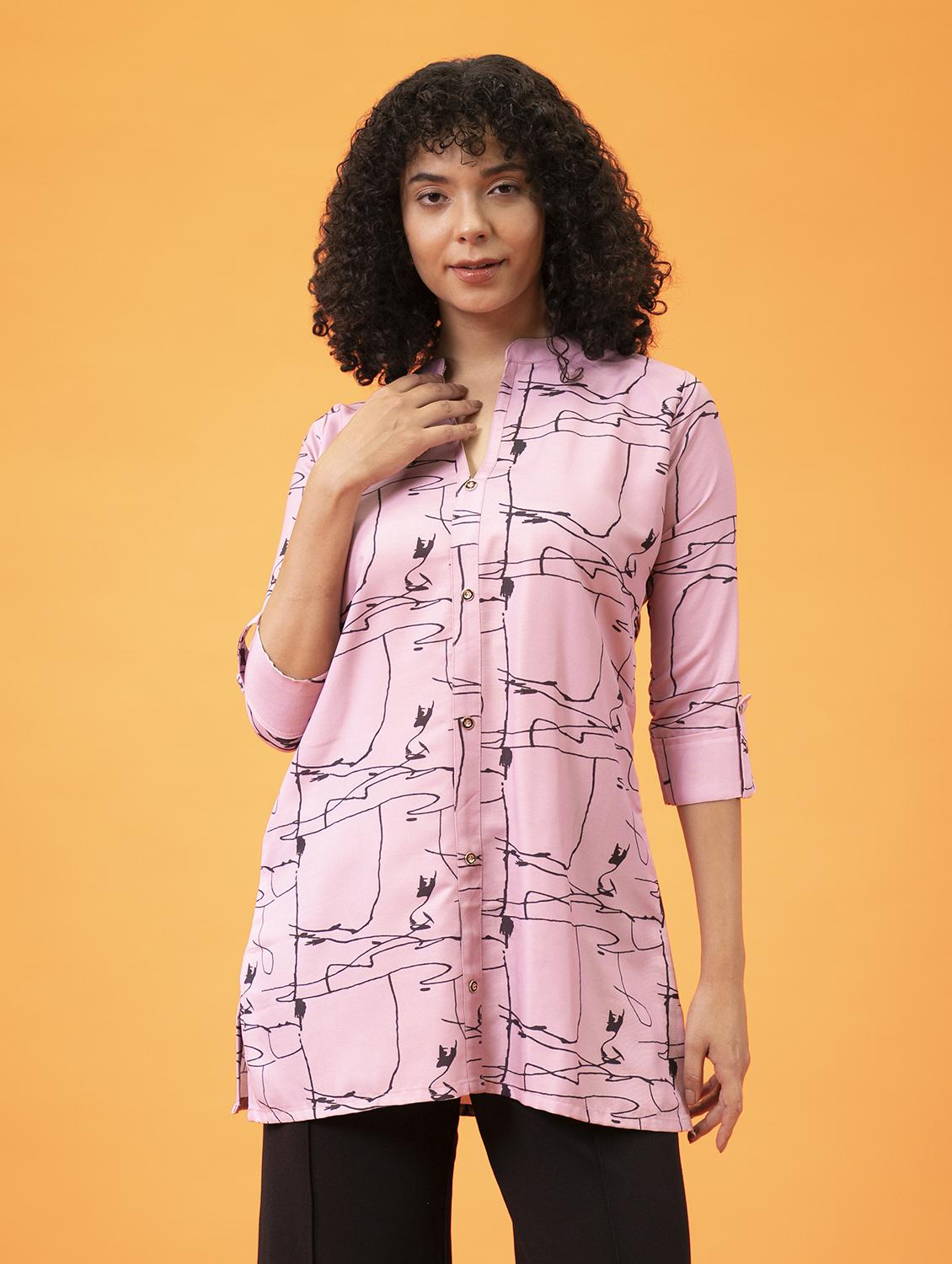 printed a-line kurti - 19666817 -  Zoom Image - 0