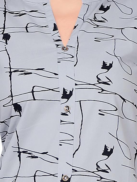 printed a-line kurti - 19666820 - Standard Image - 3