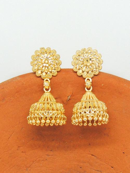 gold brass studs earring - 19666924 - Standard Image - 0