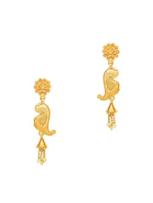 gold brass drop earring - 19667044 -  Standard Image - 0